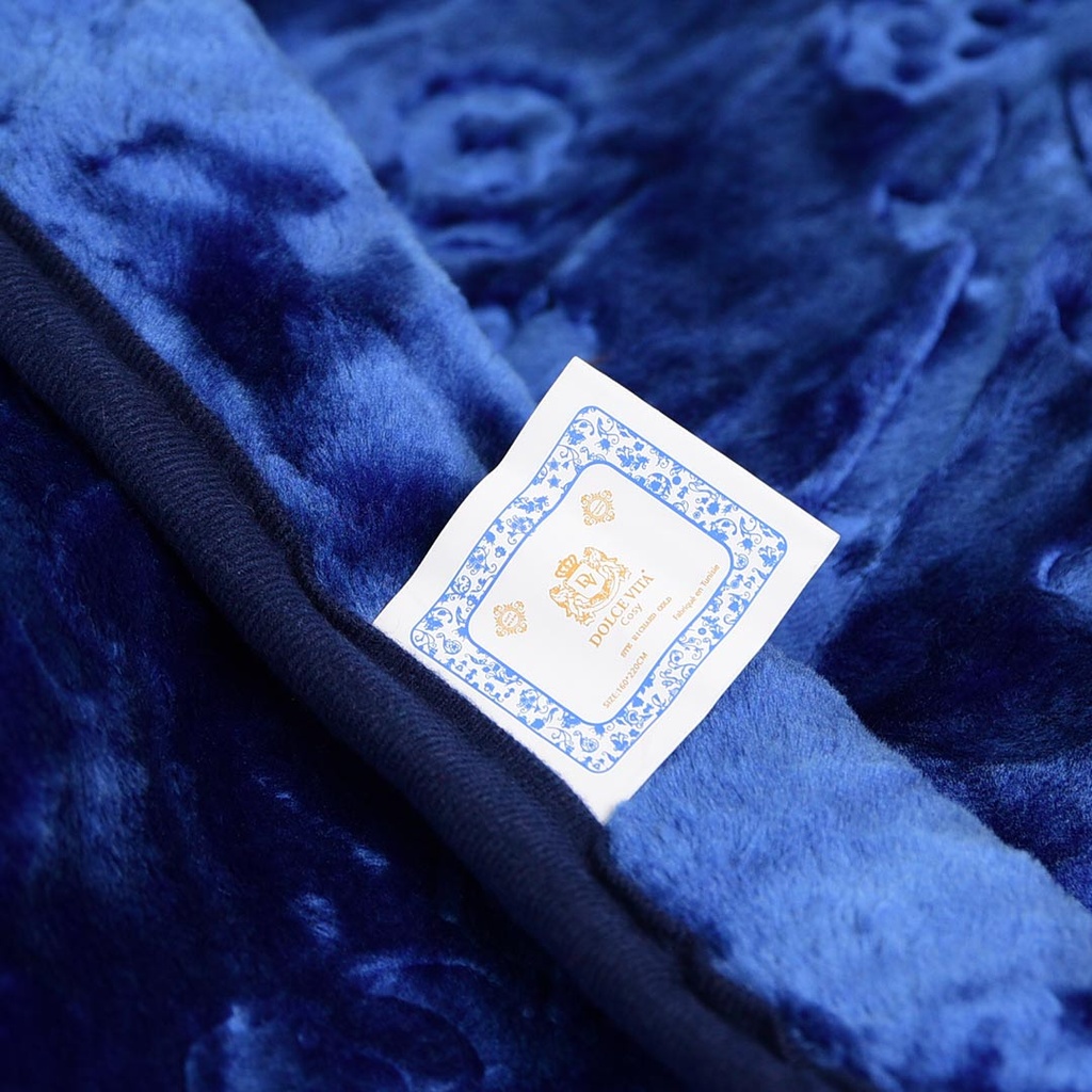 Couverture 1 Places 160/220 Dolce Vita - 3kg-M10 Bleu