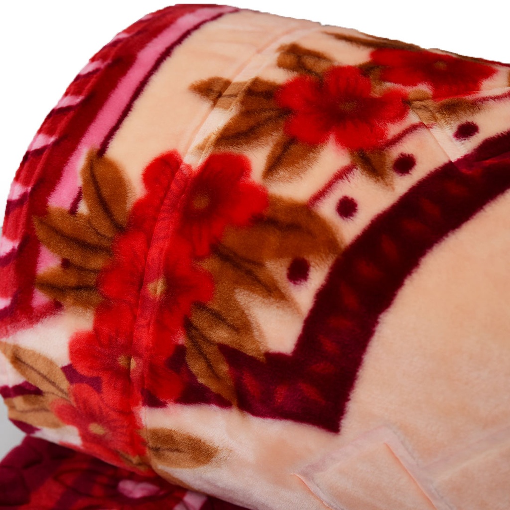 Couverture 2 Places 220/240 Dolce Vita - 4kg-M3 Fleur Rouge