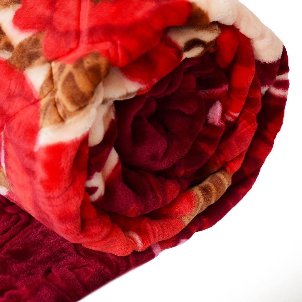 Couverture 2 Places 220/240 Dolce Vita - 4kg-M3 Fleur Rouge