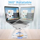 Support PC Portable Pliable En Aluminium  Rotatif 360°