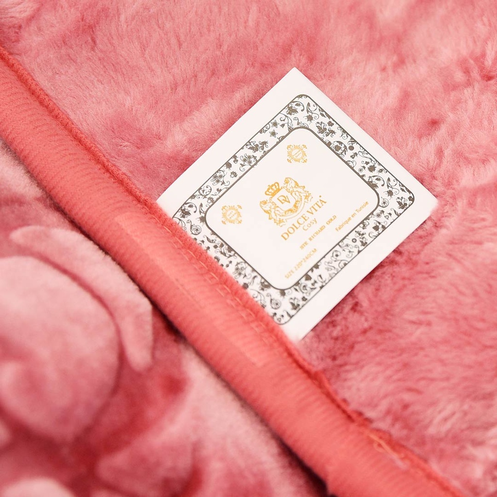 Couverture 2 Places 220/240 Dolce Vita -M1 Rose Bébé