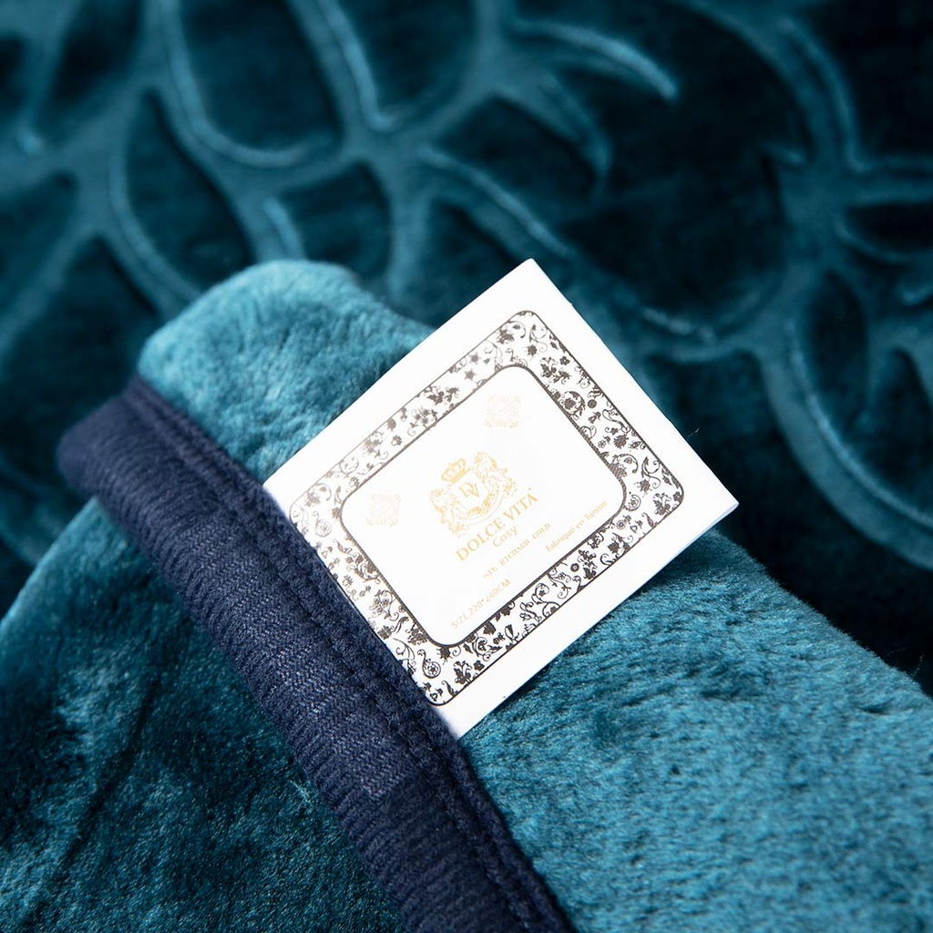 Couverture 2 Places 220/240 Dolce Vita -M6 Turquoise