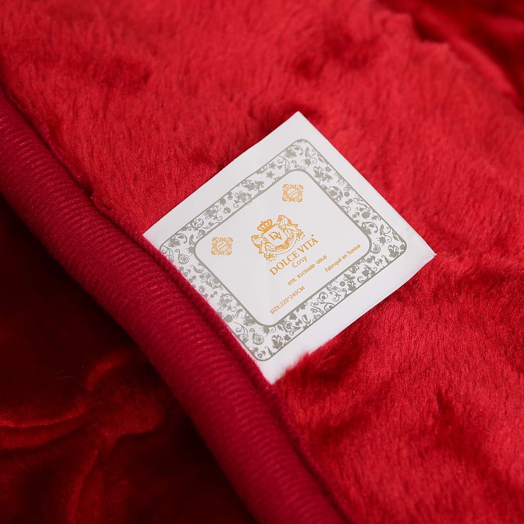 Couverture 2 Places 220/240 Dolce Vita -M5 Rouge