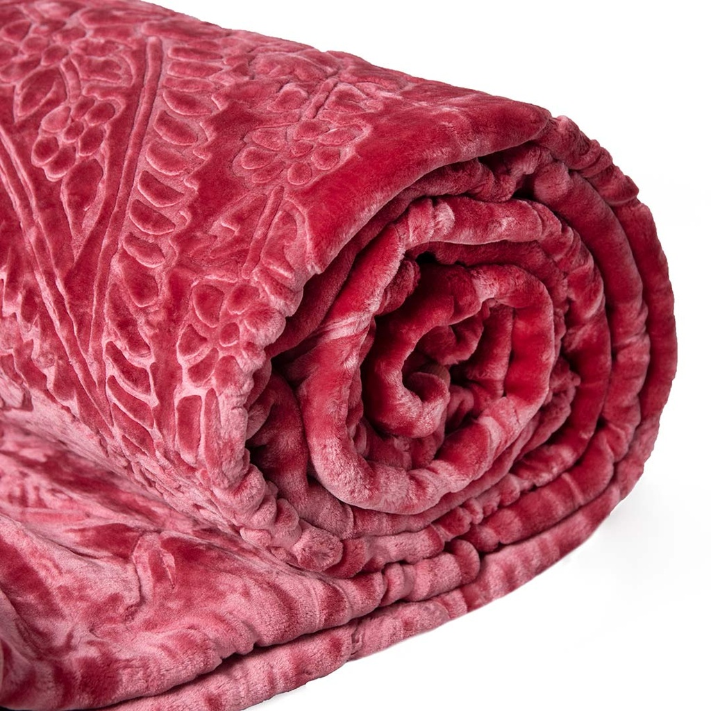 Couverture 2 Places 220/240 Dolce Vita -M10 Rose Foncé