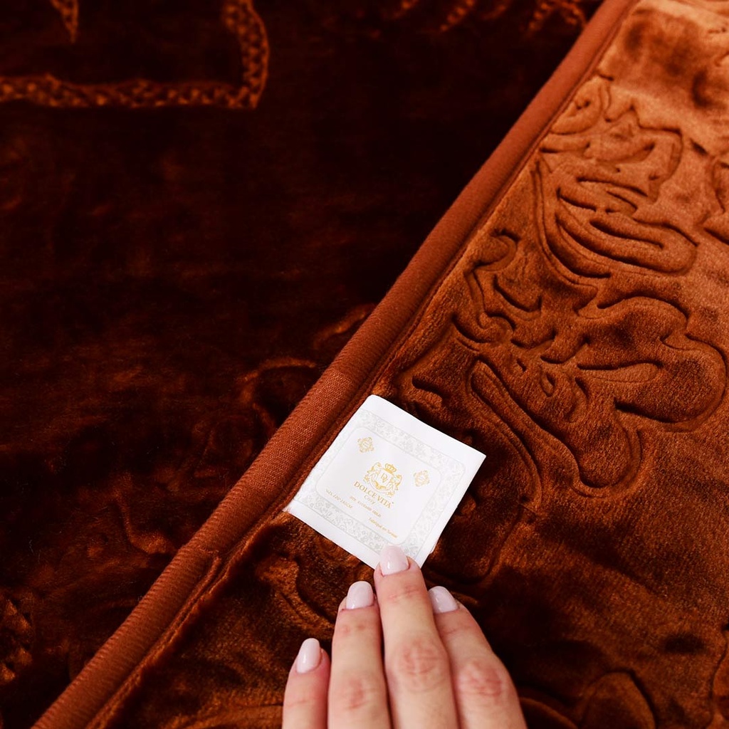 Couverture 2 Places 220/240 Dolce Vita Doubles Faces-M7 Miel