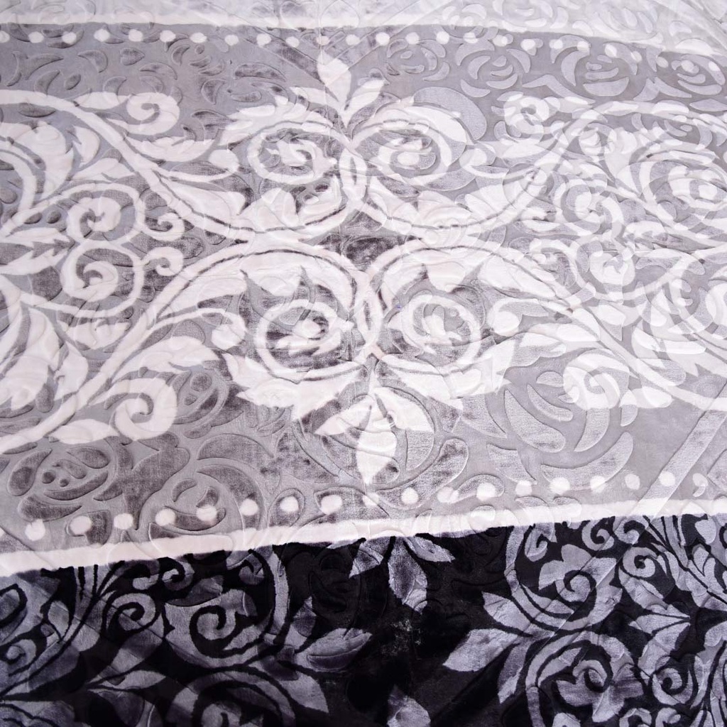 Couverture 2 Places 220/240 Dolce Vita Doubles Faces -M14 Pointé Gris