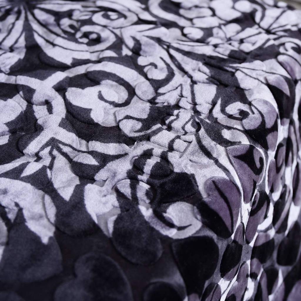 Couverture 2 Places 220/240 Dolce Vita Doubles Faces -M14 Pointé Gris