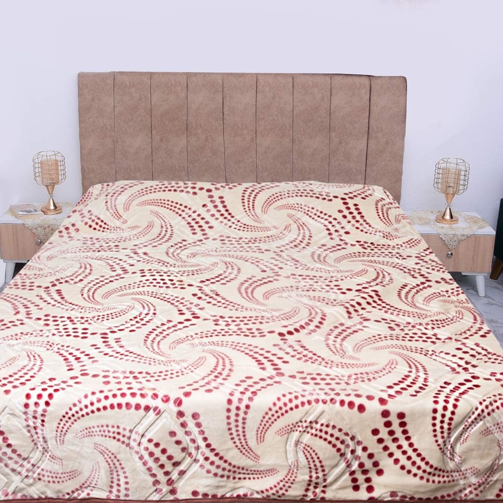 Couverture 2 Places 220/240 Dolce Vita Doubles Faces -M15 Pointé Rose