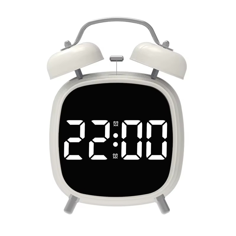 Horloge Réveil LED Numérique Blanc