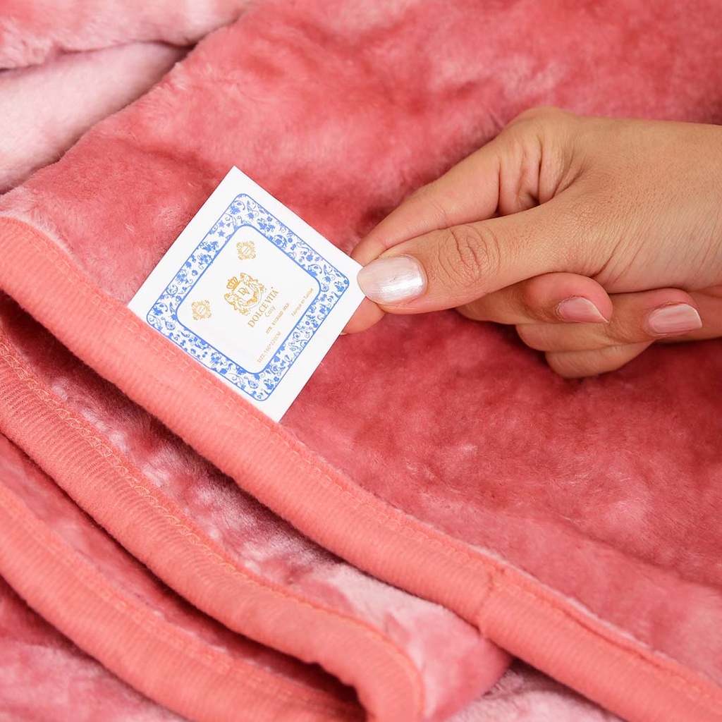 Couverture 1 Place 160/220 Dolce Vita -M11 Rose
