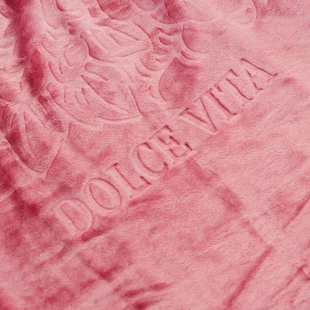 Couverture 1 Place 160/220 Dolce Vita -M11 Rose
