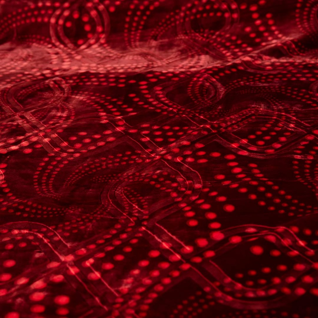 Couverture 2 Places 220/240 Dolce Vita Doubles Faces-M2 Tigre Rouge