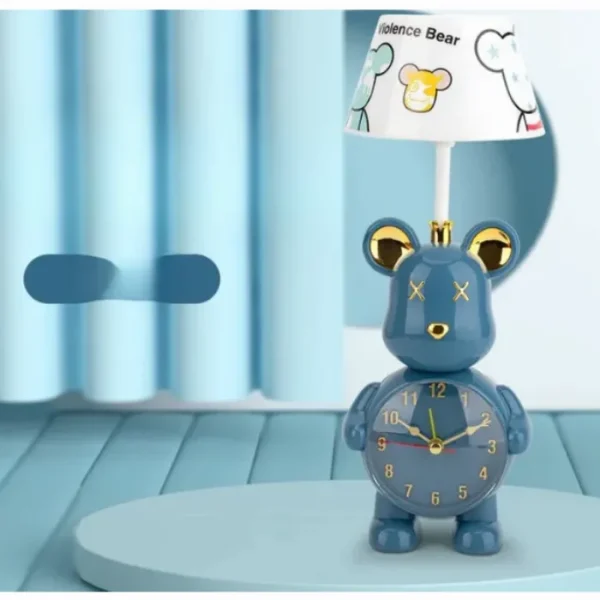 Horloge et Lampe De Bureau Rechargeable LED - Bleu