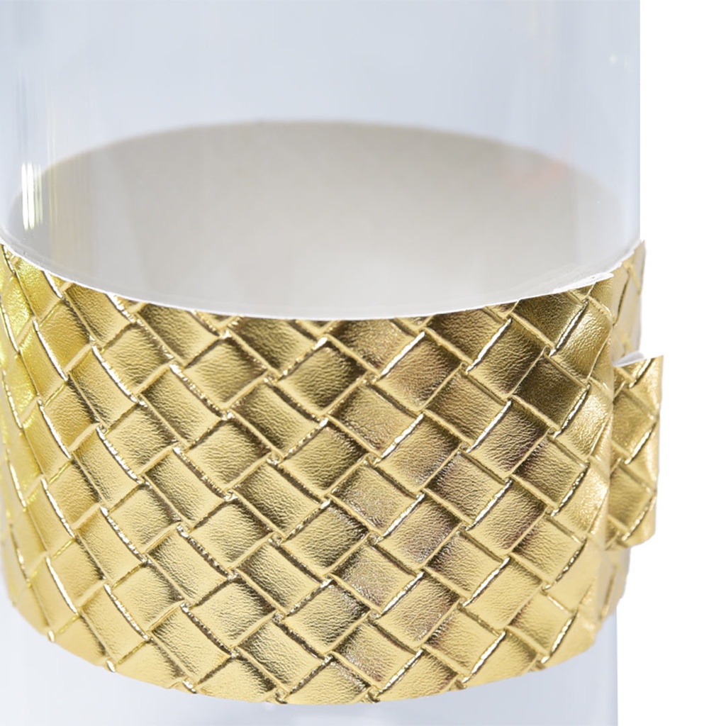 Lot de 3 Boite En verre avec Couvercle en Bois Bambou