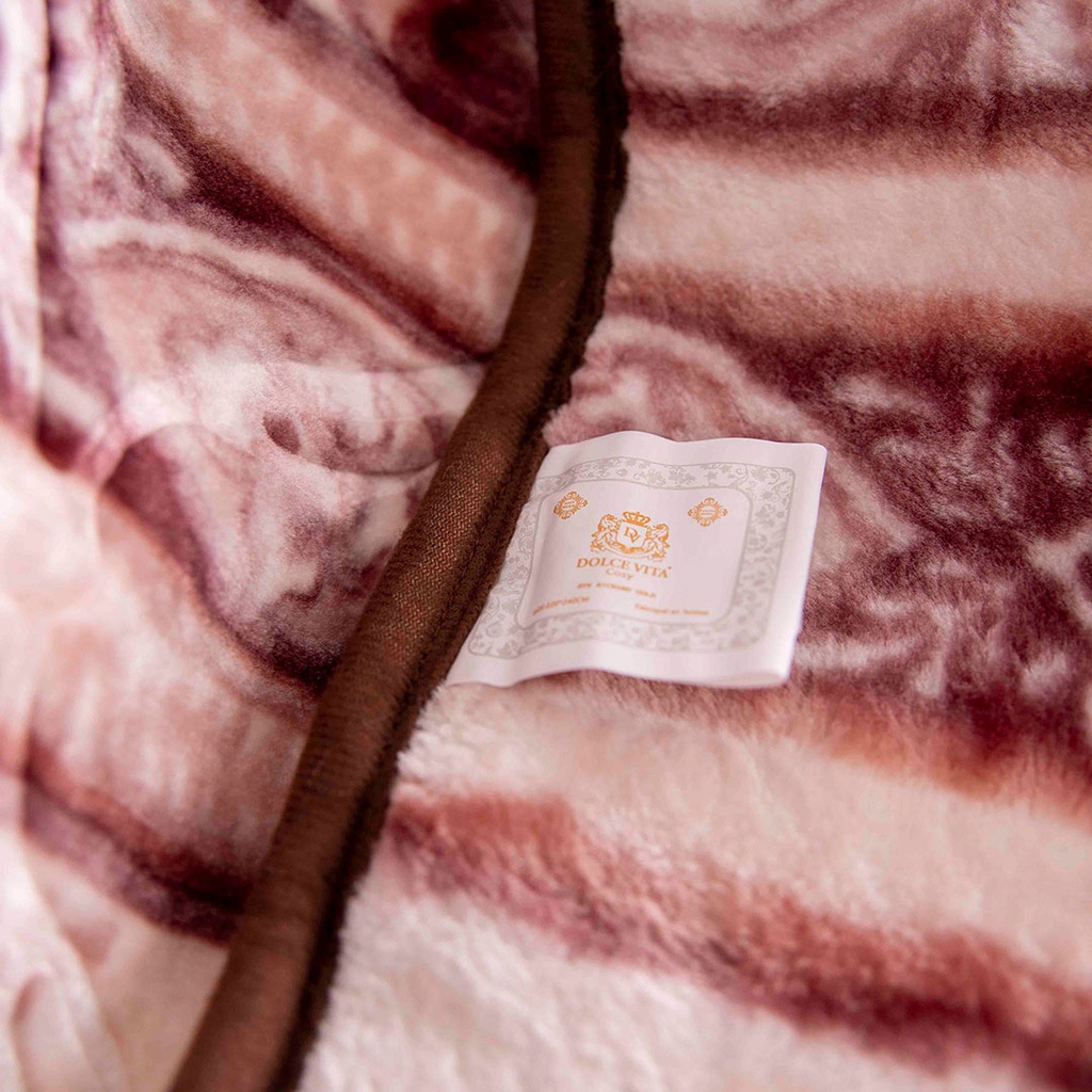 Couverture 2 Places 220/240 Dolce Vita-M3 Fleuris Rose