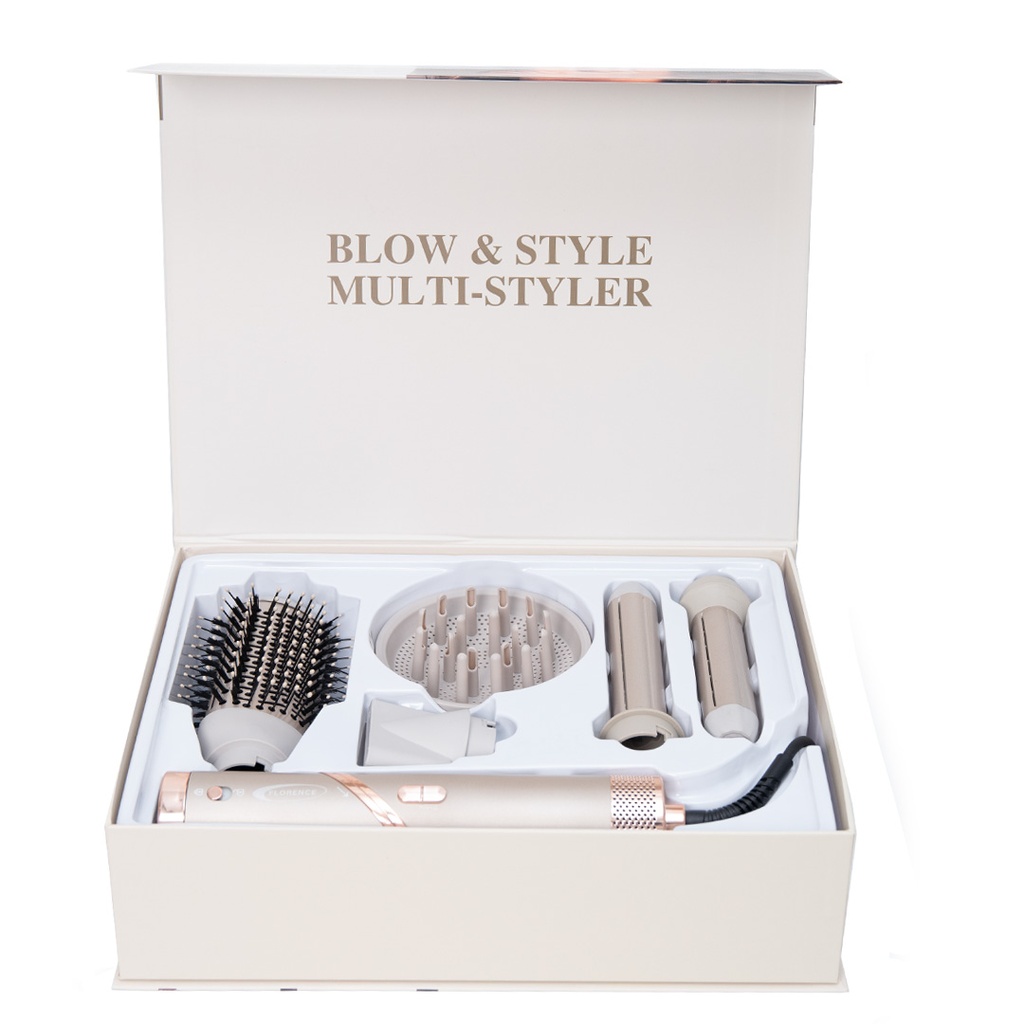 Coffret Brosse Soufflante Florence 1000W - 38000RPM Beige