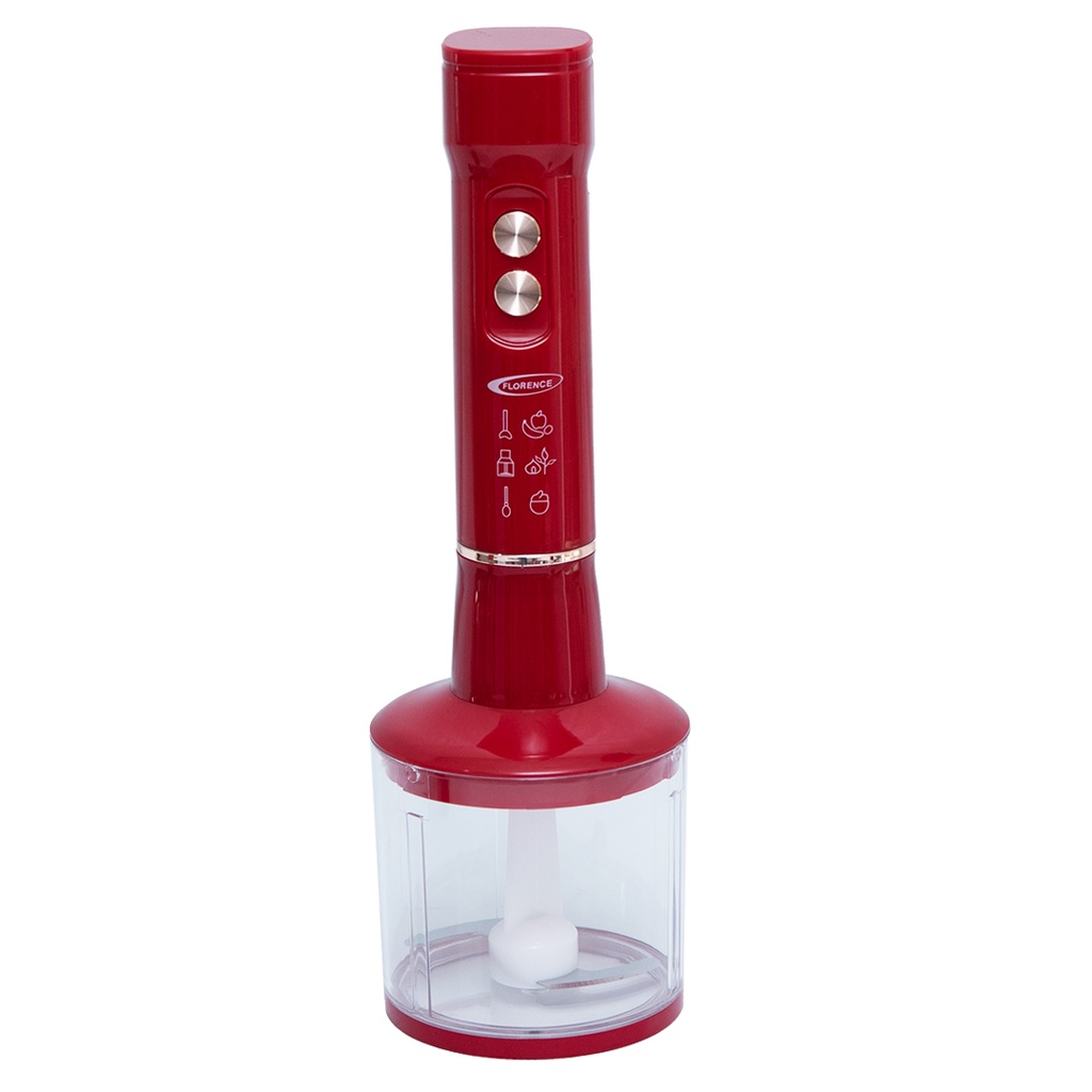 Mixeur Plongeant 4 en 1 Florence 400W Rouge 