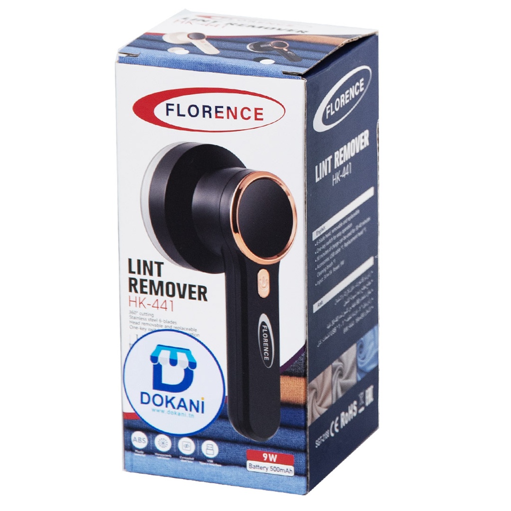 Rasoir à Peluche Florence 9W Noir