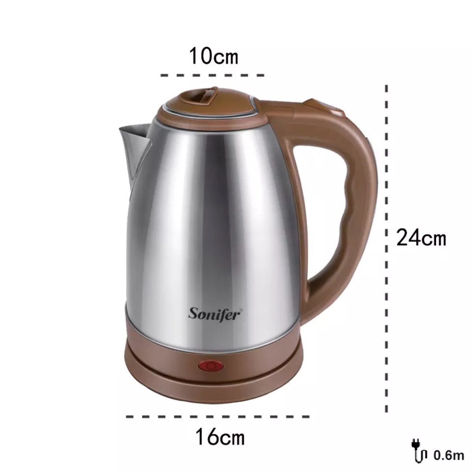Bouilloire Eléctrique 1,8L Sonifer 1500W Marron