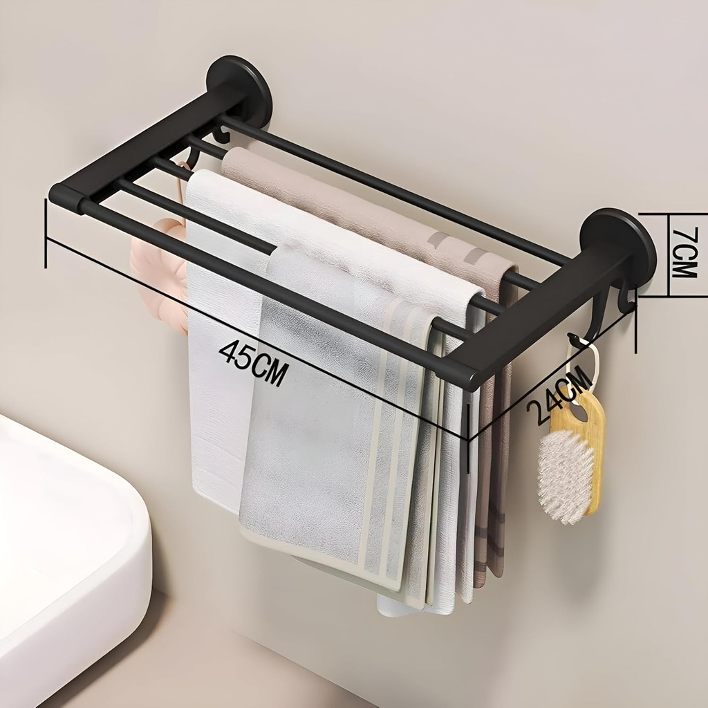 Porte Serviette Mural De Salle de Bain - Adhésif 