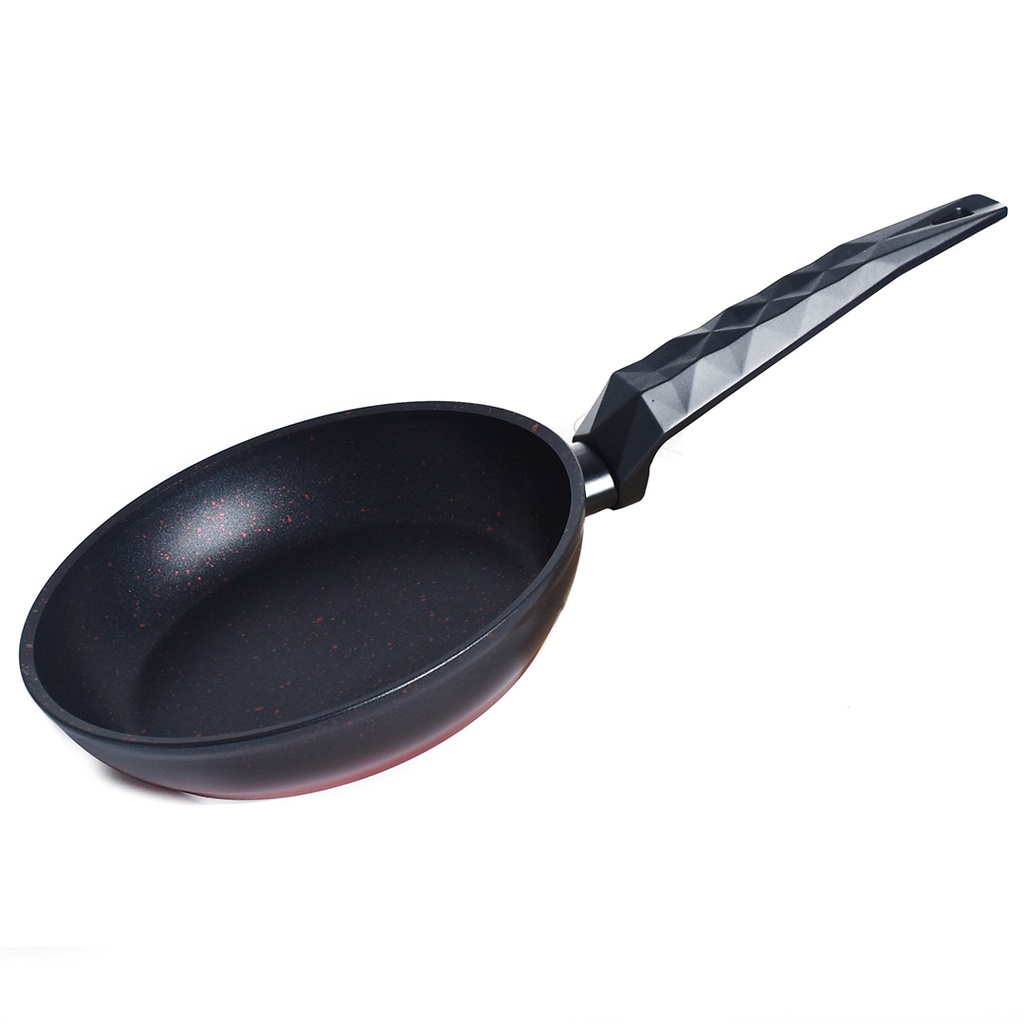 Set De 3 Poêles Granite GRATINA Rouge & Noir