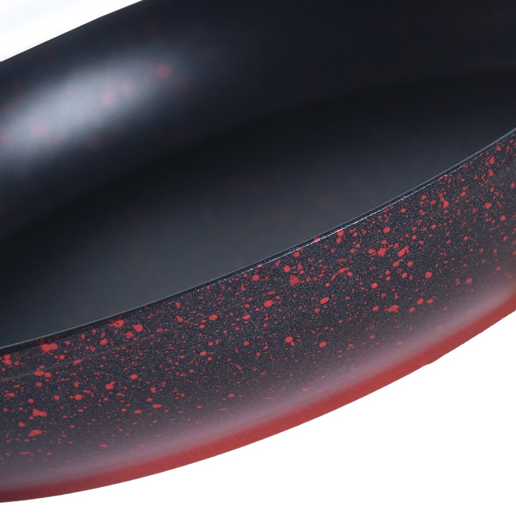 Set De 3 Poêles Granite GRATINA Rouge & Noir