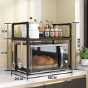 Support de Four à Micro-Ondes Avec Etagères Rangement de Cuisine
