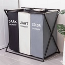 Panier à Linge Pliable à 3 Compartiments