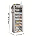 Armoire Chaussures Mobile à 8 niveaux 58x30x158