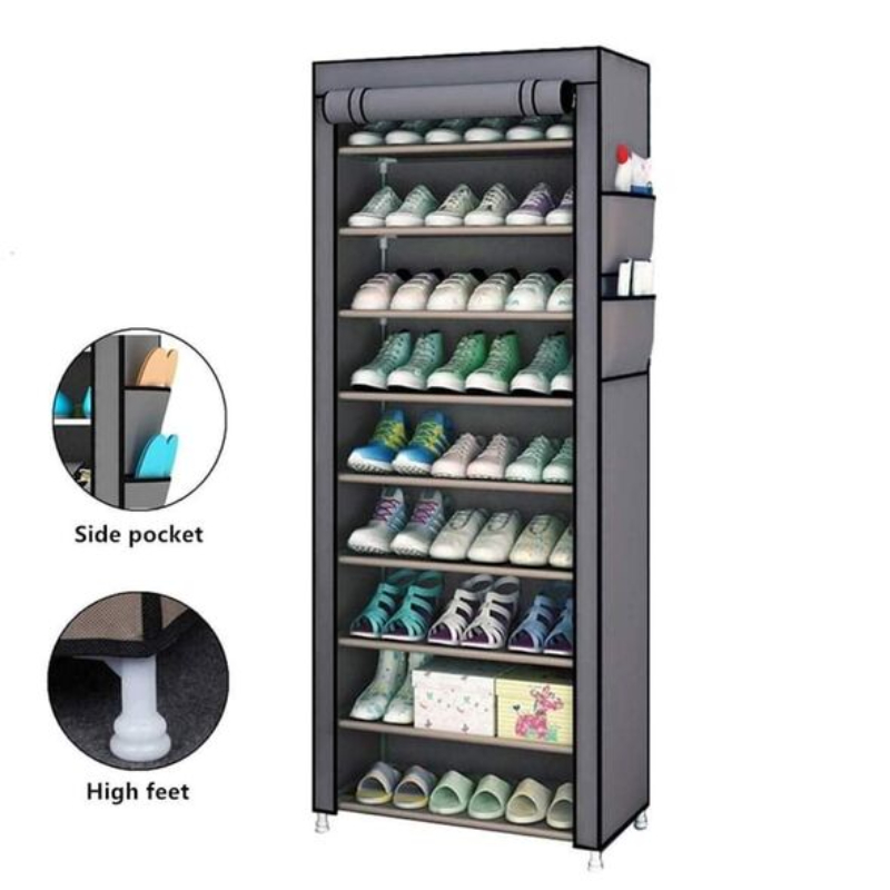 Armoire Chaussures Mobile à 8 niveaux 58x30x158