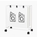 Panier à Linge Mobile Pour Vêtements  à 2 Compartiments