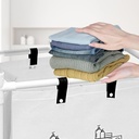 Panier à Linge Mobile Pour Vêtements  à 2 Compartiments