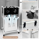 Panier à Linge Mobile Pour Vêtements  à 4 Compartiments