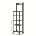 Etager De Rangement Mobile à 4 Niveaux avec Crochets