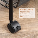 Chariot de Rangement De Cuisine Mobile à 4 Niveaux