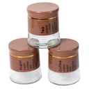 Set Portes Épices 11 Pièces En Verre Avec Support - Effet Bois Marron