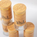 Set Portes Épices 9 Pièces En Verre Avec Support En Bois