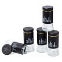 Set Portes Épices 11 Pièces En Verre Avec Support - Noir