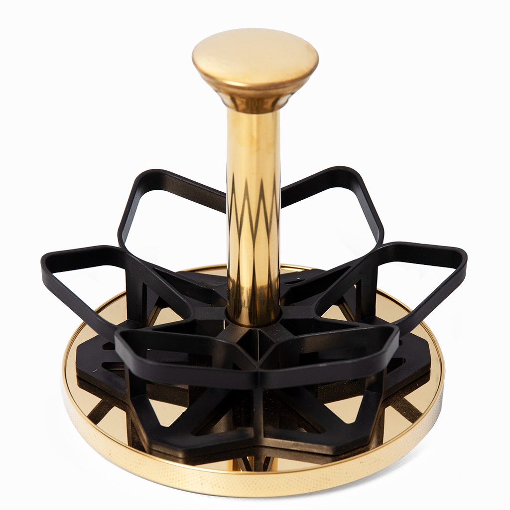 Set Portes Épices 6 Pièces En Verre Avec Support Tournante Argent