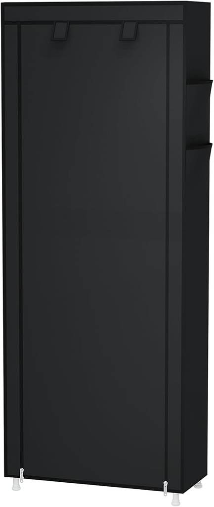 Armoire Chaussures Mobile à 8 niveaux - Noir- 58x30x158 