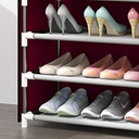 Armoire Chaussures Mobile à 8 niveaux - Rouge- 58x30x158 