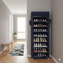 Armoire Chaussures Mobile à 9 niveaux - Bleu - 58x30x158
