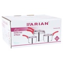 Ensemble de 4 casseroles Inox Arian