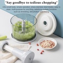 Hachoir Manuel Multifonction En Plastique 2L Gris