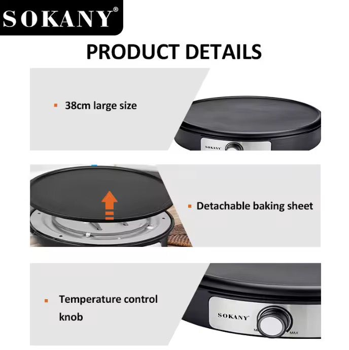 Crépière Electrique Sokany 1500W