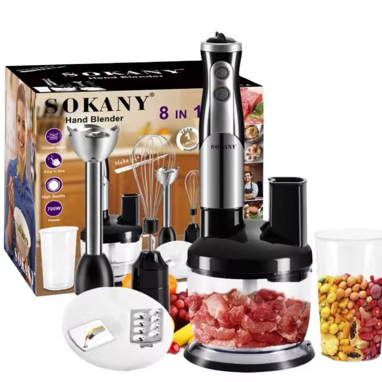 Mixeur Plongeant 8en1 Sokany 700W