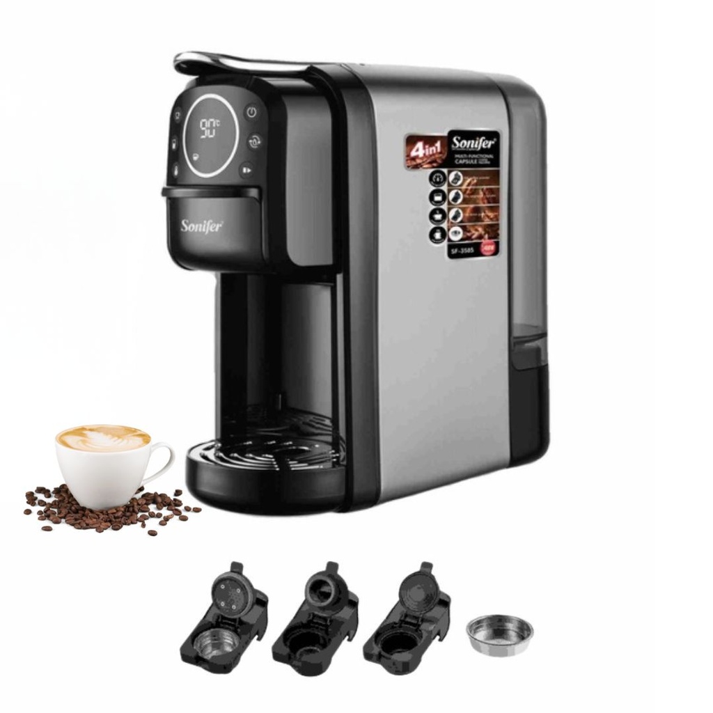 Machine à Café Multifonctions 4 en 1 Avec Afficheur Sonifer 1400W