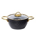 Batterie De Cuisine Vivaldi Lidya Diamond 7 Pièces Granite Noir