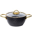 Batterie De Cuisine Vivaldi Lidya Diamond 7 Pièces Granite Noir