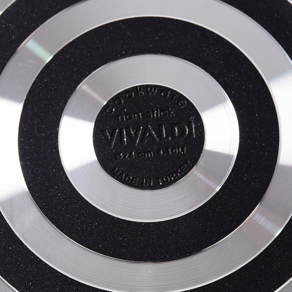 Batterie De Cuisine Vivaldi Lidya Diamond 7 Pièces Granite Noir